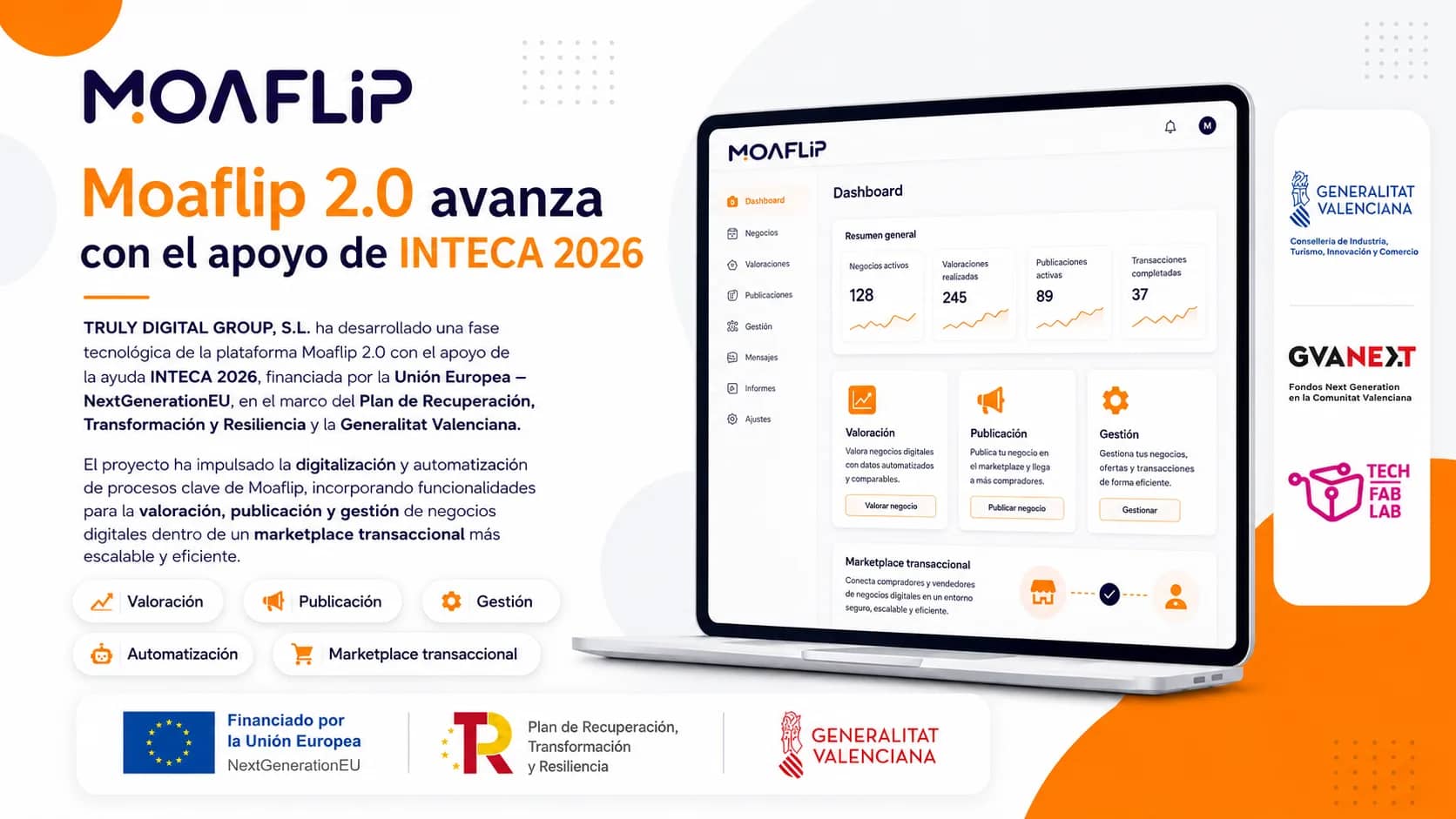 Moaflip 2.0 avanza en su desarrollo tecnológico con el apoyo de la ayuda INTECA 2026